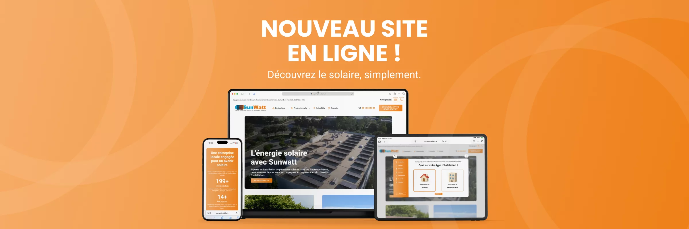Nouveau site Sunwatt : votre projet solaire commence ici ☀️