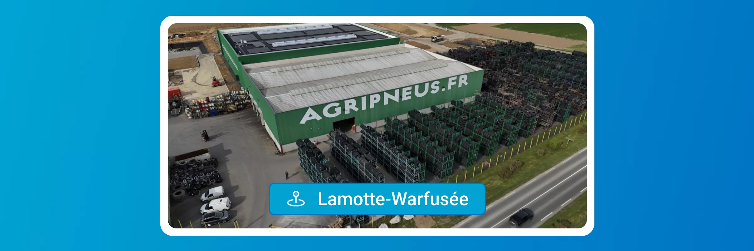 Installation de 656 panneaux solaires à Lamotte-Warfussée pour AGRI PNEU (295 kWc)